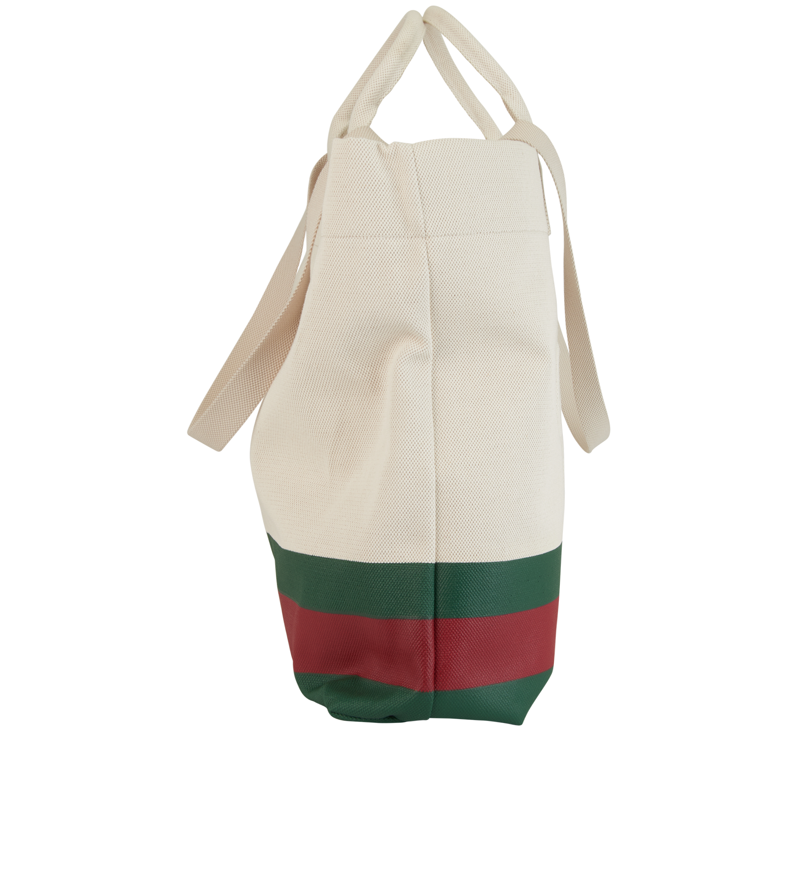 Logo Embossed Large Ophidia Shopping Tote, &pound;595, Handbags, Cream, Canvas, Side view